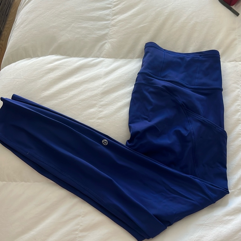 Lululemon blue fast and free leggings (size 10)